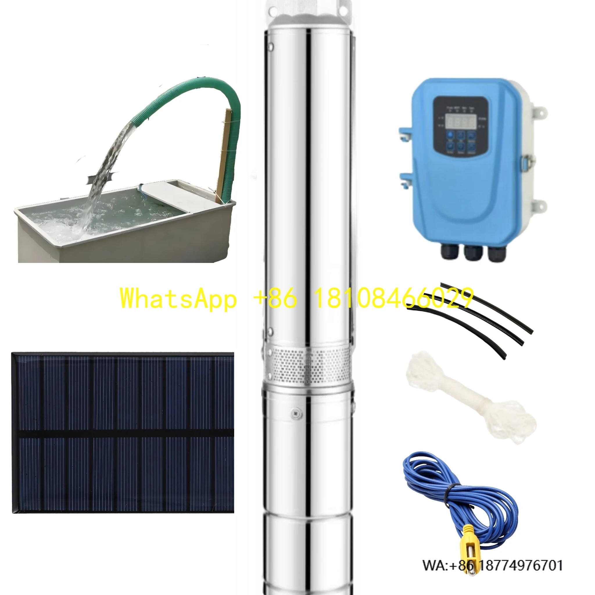 Недорогой 3-дюймовый солнечный водяной насос с высоким подъемом 138 м, погружной насос с глубоким скважином 1,5 для орошения
Недорогой 3-дюймовый солнечный водяной насос с высоким подъемом 138 м, погружной насос с глубоким скважином 1,5 для орошения