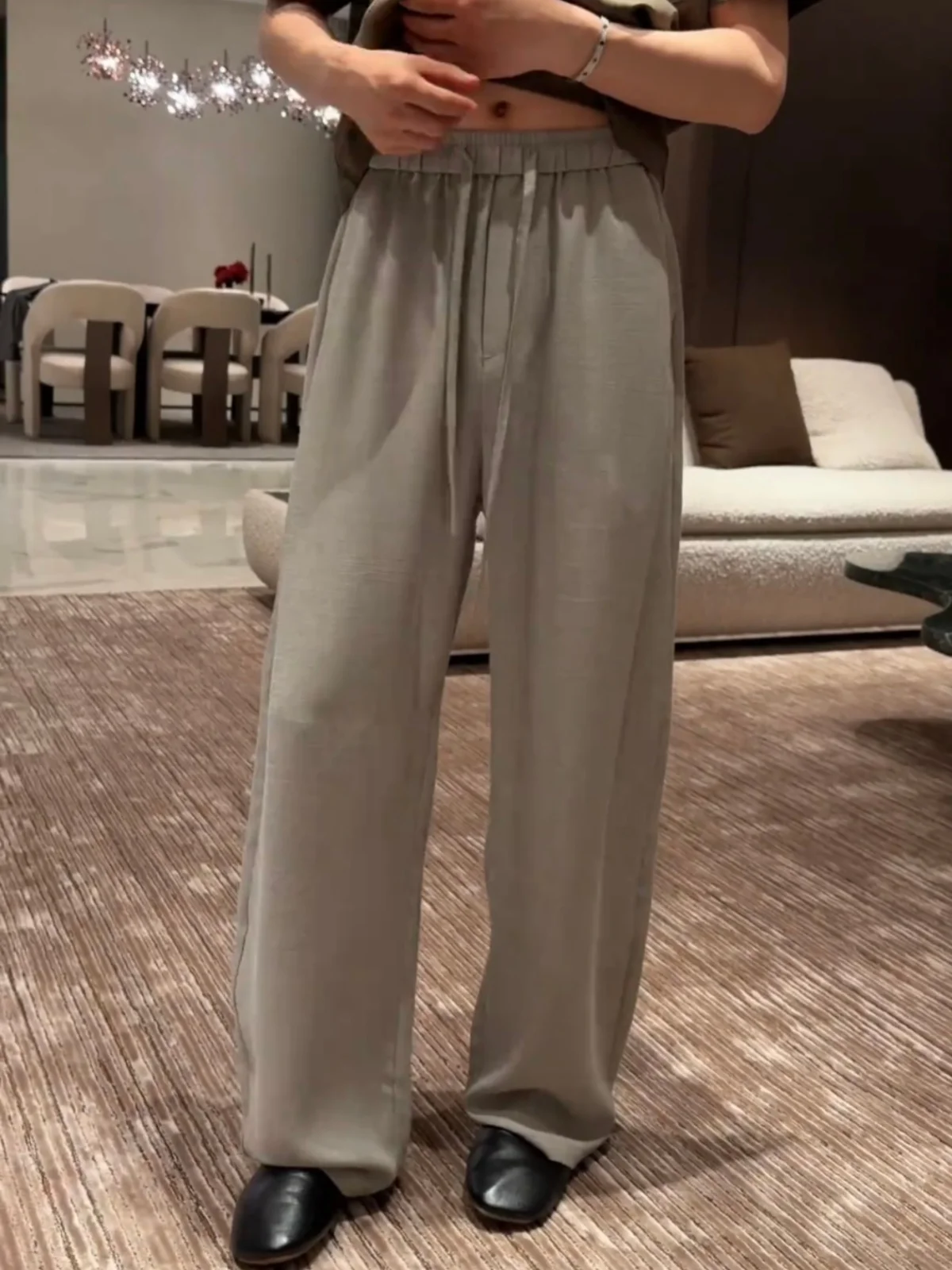 Summer Thin Lazy Style Lyocell Linen Casual Pants Men's Simple Versatile Cool Sensation Breathable Wide Leg Straight Cut Pants
Summer Thin Lazy Style Lyocell Linen Casual Pants Men's Simple Versatile Cool Sensation Breathable Wide Leg Straight Cut Pants