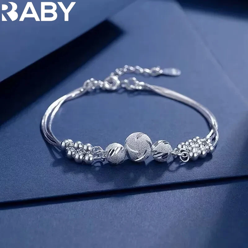Fine 925 Sterling Silver Lucky beads ball chain Bracelet For Women luxury fashion party Wedding Jewelry lovers gift charms
Fine 925 Sterling Silver Lucky beads ball chain Bracelet For Women luxury fashion party Wedding Jewelry lovers gift charms