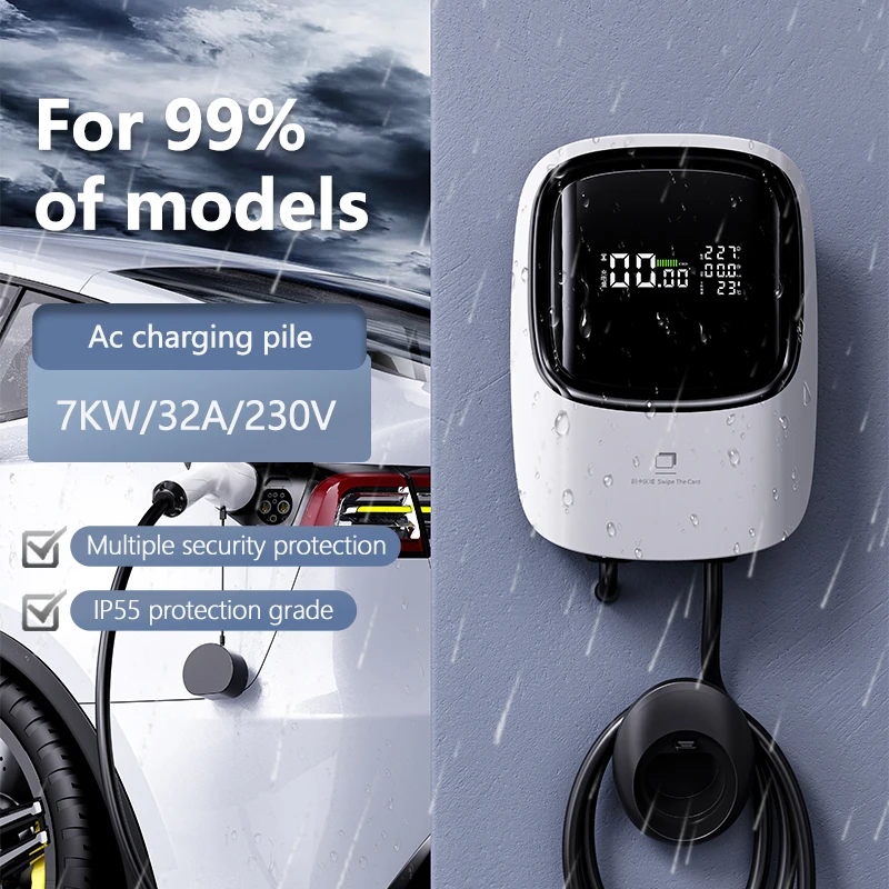 Super Phase 1 Phase 32A Wallbox EV Charger Type2 Wall-Mounted AC Charging Station for Electric Vehicle Car
Super Phase 1 Phase 32A Wallbox EV Charger Type2 Wall-Mounted AC Charging Station for Electric Vehicle Car