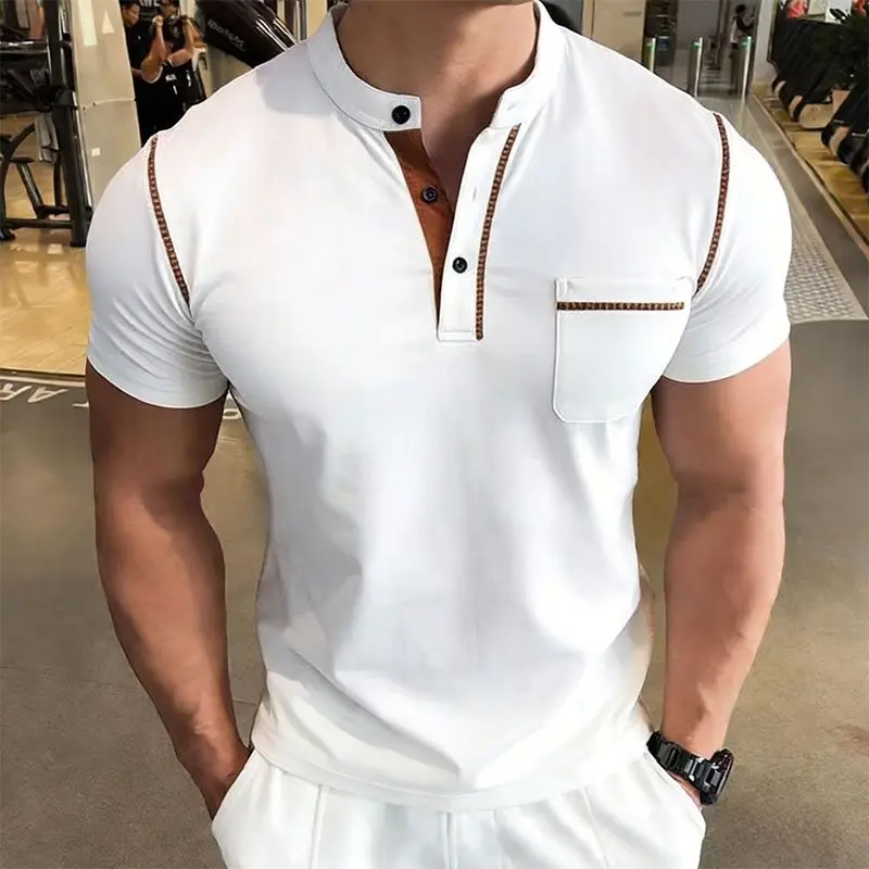 Cool Feeling Casual Short Sleeve Henry Collar Versatile T-Shirt Breathable Summer 2025 Men's Loose Fit Antibacterial Thin Fabric
Cool Feeling Casual Short Sleeve Henry Collar Versatile T-Shirt Breathable Summer 2025 Men's Loose Fit Antibacterial Thin Fabric