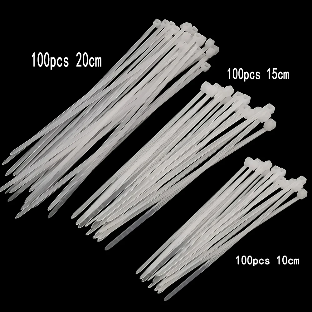 300PCS/bag Self-locking Plastic Nylon Tie White Zip Wraps Strap Nylon Cable Tie Set Fastening Ring Loop Wire Wrap
300PCS/bag Self-locking Plastic Nylon Tie White Zip Wraps Strap Nylon Cable Tie Set Fastening Ring Loop Wire Wrap