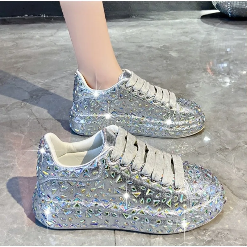 2026 Spring Leather Women Shoes New Style Fashion Platform Shoes Ins Platforms Sneakers Tide Shine Bling Rhinestone Shoes,35-40
2026 Spring Leather Women Shoes New Style Fashion Platform Shoes Ins Platforms Sneakers Tide Shine Bling Rhinestone Shoes,35-40