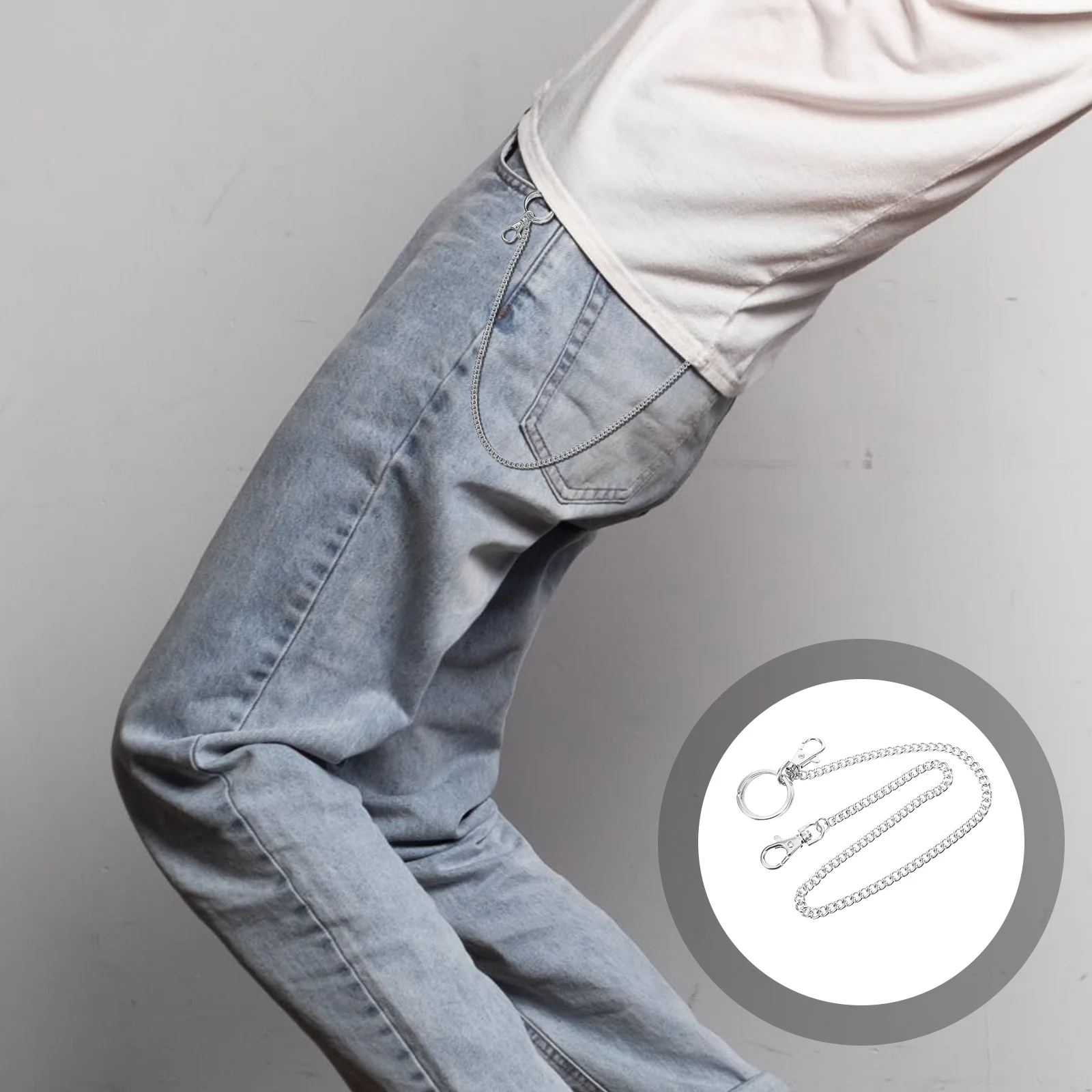 Fashionable Wallet Chain Men's Belt Small Carpet Posts Metal Door Decorative Jeans
Fashionable Wallet Chain Men's Belt Small Carpet Posts Metal Door Decorative Jeans