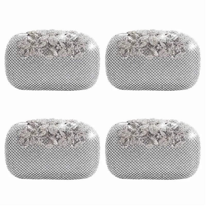 НОВИНКА-4X уникальная застежка серебряная страманная вечерняя сумка с кристаллами и бриллиантами, клатч, кошелек для вечеринки, свадьбы, выпускного вечера 
НОВИНКА-4X уникальная застежка серебряная страманная вечерняя сумка с кристаллами и бриллиантами, клатч, кошелек для вечеринки, свадьбы, выпускного вечера