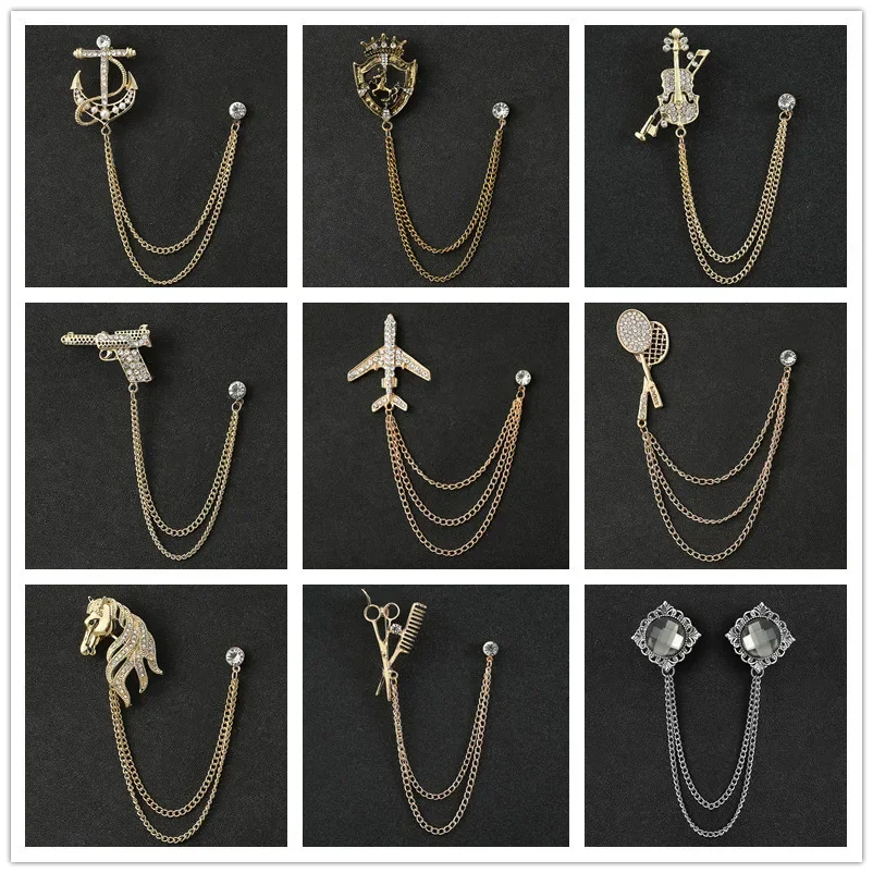 Retro Rhinestone Animal Eagle Brooch Airplane Tassel Chain Lapel Pins for Women Men Fashion Shirt Suit Badge Accessories Gifts
Retro Rhinestone Animal Eagle Brooch Airplane Tassel Chain Lapel Pins for Women Men Fashion Shirt Suit Badge Accessories Gifts