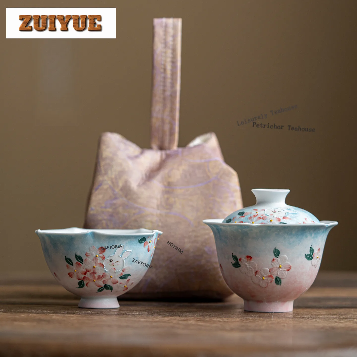 Hand-painted Cherry Blossoms Rabbit Travel Tea Set Kit Luxury 1 Bowl 1 Cup Tea Maker Organizer Portable Outdoor Handbag Craft
Hand-painted Cherry Blossoms Rabbit Travel Tea Set Kit Luxury 1 Bowl 1 Cup Tea Maker Organizer Portable Outdoor Handbag Craft