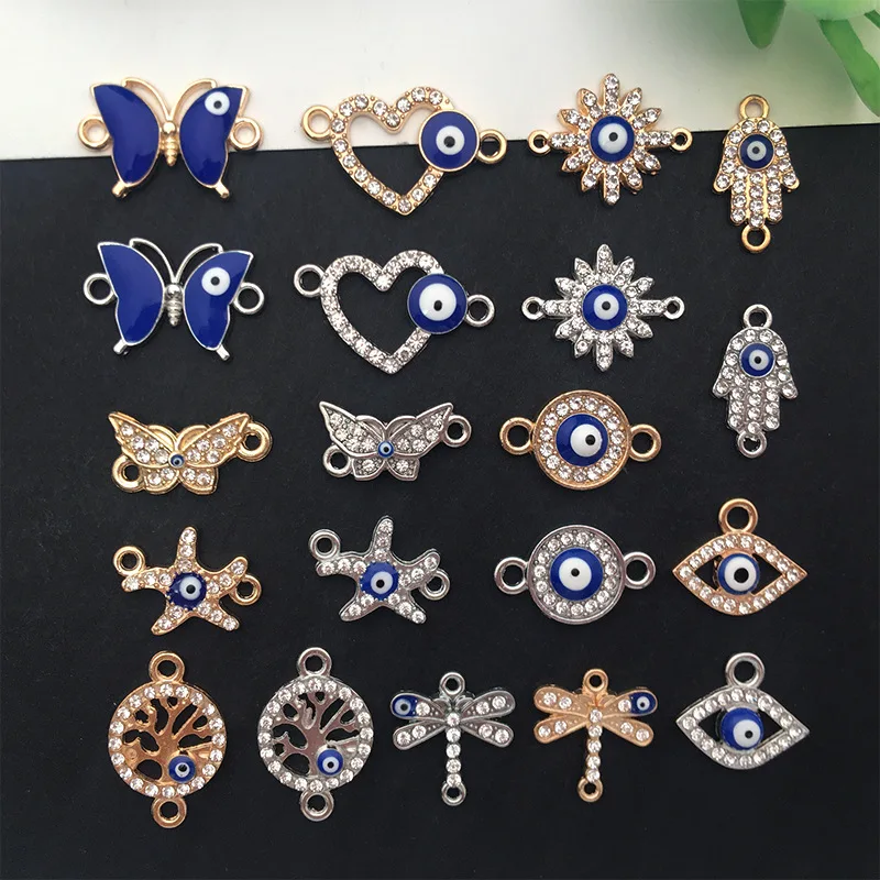 3Pcs Butterfly Crystal Evil Eye Bracelets Connector Charms Findings Diy Blue Color Necklace Pendant Vintage Jewelry Accesories
3Pcs Butterfly Crystal Evil Eye Bracelets Connector Charms Findings Diy Blue Color Necklace Pendant Vintage Jewelry Accesories