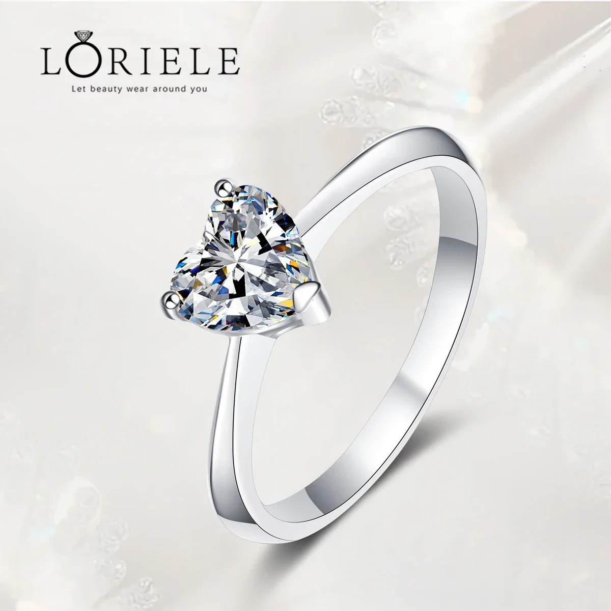Обручальное кольцо LORIELE в форме сердца 0,5/925 ct, бриллиант со сверкающими бриллиантами для женщин, серебро пробы
Обручальное кольцо LORIELE в форме сердца 0,5/925 ct, бриллиант со сверкающими бриллиантами для женщин, серебро пробы