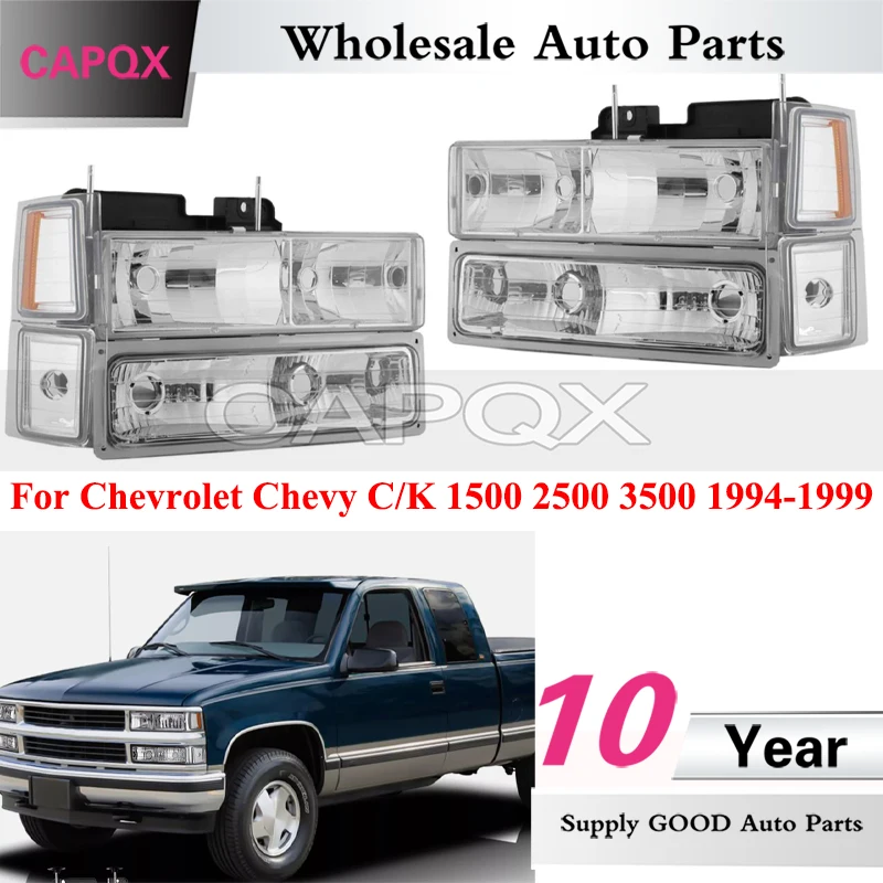 CAPQX пара фар переднего бампера для Chevrolet Chevy C/K 1500 2500 3500 1994-1999 годов фара без лампы
CAPQX пара фар переднего бампера для Chevrolet Chevy C/K 1500 2500 3500 1994-1999 годов фара без лампы