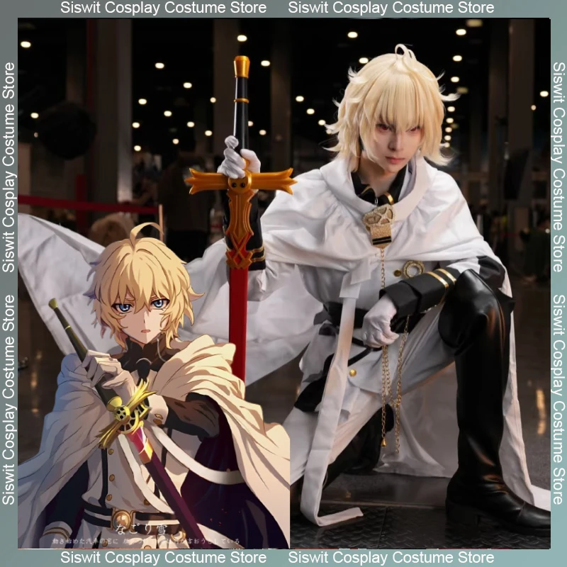 Seraph of The End Anime Mikaela Hyakuya Yuichiro Hyakuya Cosplay Costume Uniform White Cloak Halloween Party Conventions Outfits
Seraph of The End Anime Mikaela Hyakuya Yuichiro Hyakuya Cosplay Costume Uniform White Cloak Halloween Party Conventions Outfits