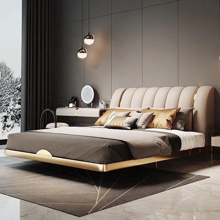 #Italian Minimalist Solid Wood Floating Platform Bed Frame Queen Or King Size Leather Bed Bedroom Furniture
#Italian Minimalist Solid Wood Floating Platform Bed Frame Queen Or King Size Leather Bed Bedroom Furniture