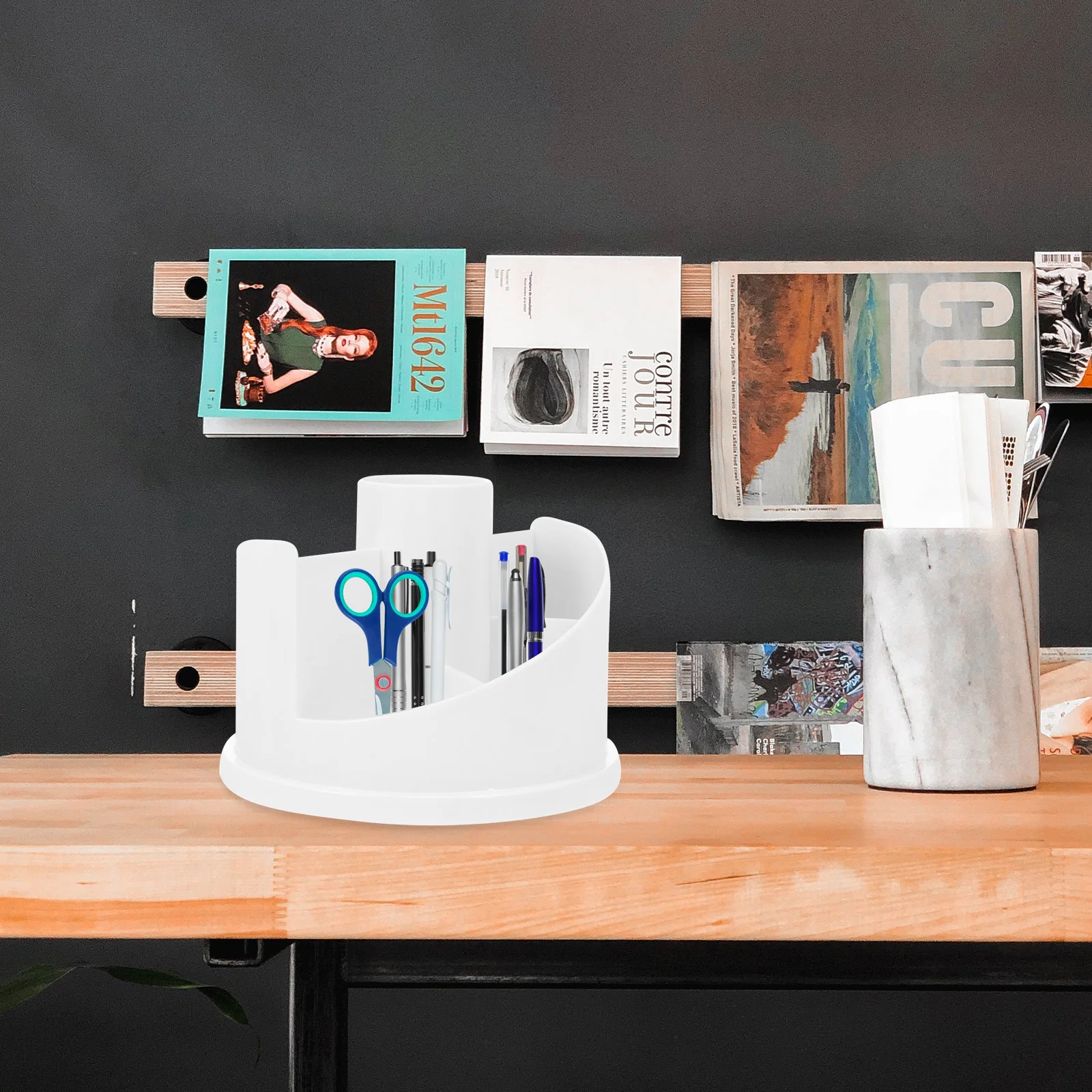 360° Rotating Pen Holder Storage Cylinder Desk Organizer Makeup Brush Container Multi-Grid Design for Stationery Cosmetics Tools
360° Rotating Pen Holder Storage Cylinder Desk Organizer Makeup Brush Container Multi-Grid Design for Stationery Cosmetics Tools