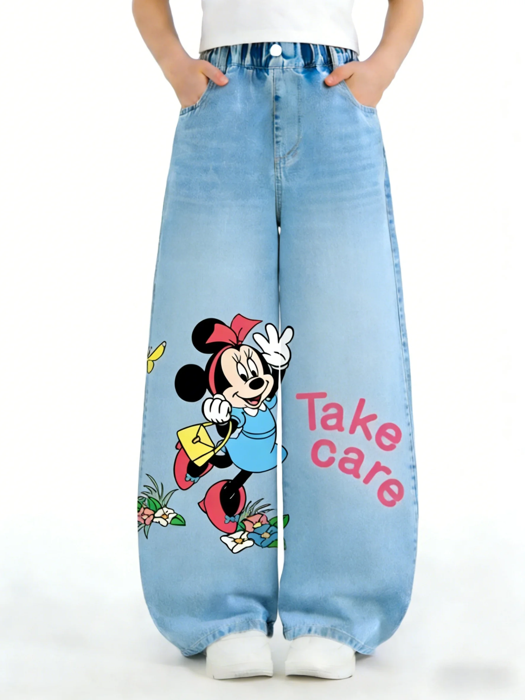 Джинсы-клеш для девочек Disney 2026 в стиле французского винтажа, с милым Минни, из мягкого денима класса А
Джинсы-клеш для девочек Disney 2026 в стиле французского винтажа, с милым Минни, из мягкого денима класса А