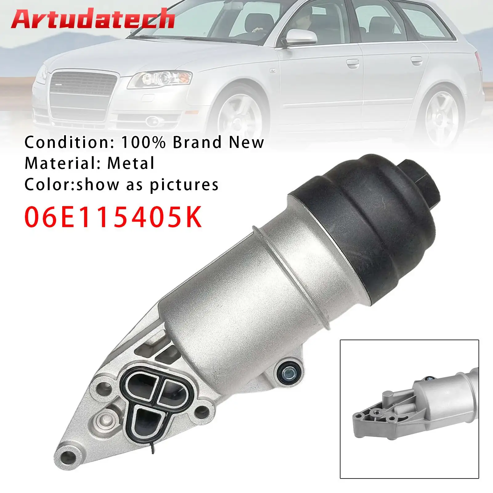 Artudatech Engine Oil Cooler Oil Filter Assembly 06E115405K For Audi A4 2005-2009
Artudatech Engine Oil Cooler Oil Filter Assembly 06E115405K For Audi A4 2005-2009