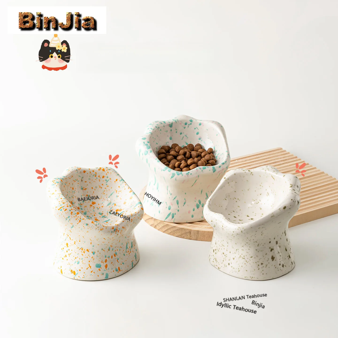 Sprinkle Some Cat Claws Neck Protection Bowl Large Diameter Ceramic Cat Food Bowl Tall Pet Bowl Decoration Special Bowl For Pet
Sprinkle Some Cat Claws Neck Protection Bowl Large Diameter Ceramic Cat Food Bowl Tall Pet Bowl Decoration Special Bowl For Pet