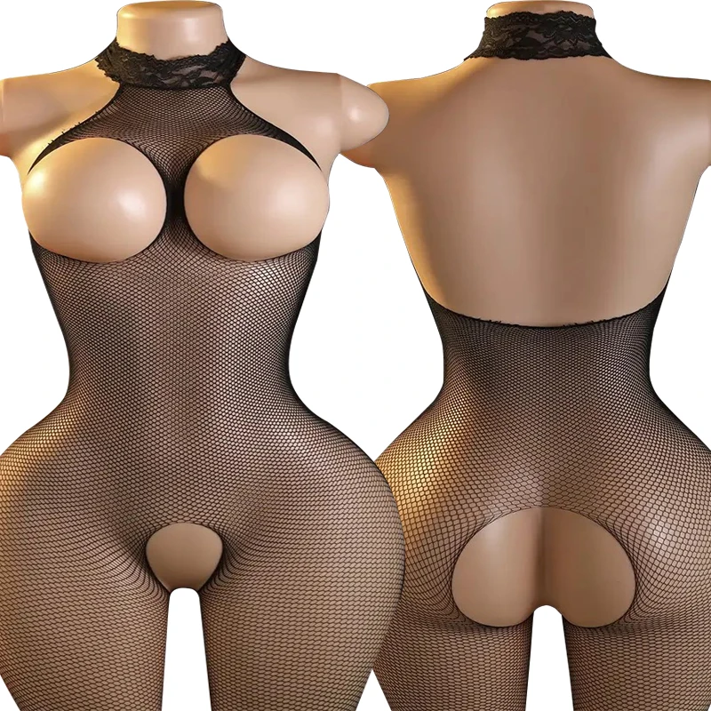 Women Babydoll Dress Sexy Body Lingerie Mesh Bodysuit Transparent Crotchless Exotic Apparel Erotic Costume Open Crotch Underwear 23 Sf38242b29a464abab3b29467acfd3182i