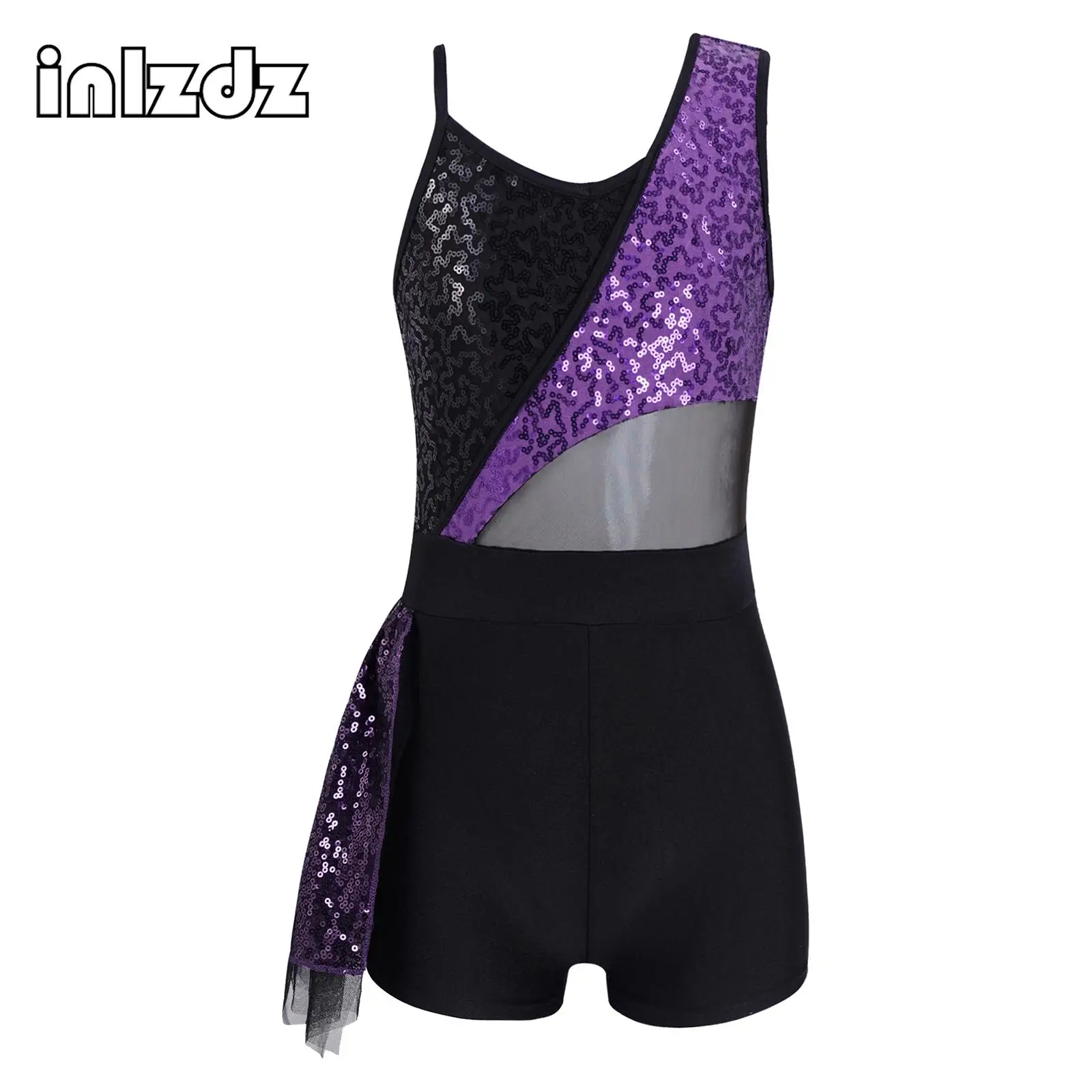 Kids Girls Jazz Dance Leotard Stylish Sleeveless Sparkling Sequins Decorated Mesh Patchwork Style Ruffle Hem Dance Leotards
Kids Girls Jazz Dance Leotard Stylish Sleeveless Sparkling Sequins Decorated Mesh Patchwork Style Ruffle Hem Dance Leotards