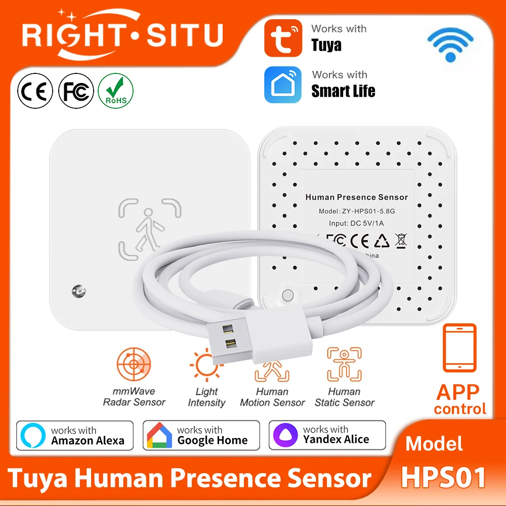 Tuya Zigbee WiFi Human Presence Sensor MmWave Radar Detector With Luminance replace PIR Sensor RightSitu Work With Yandex Alexa
Tuya Zigbee WiFi Human Presence Sensor MmWave Radar Detector With Luminance replace PIR Sensor RightSitu Work With Yandex Alexa