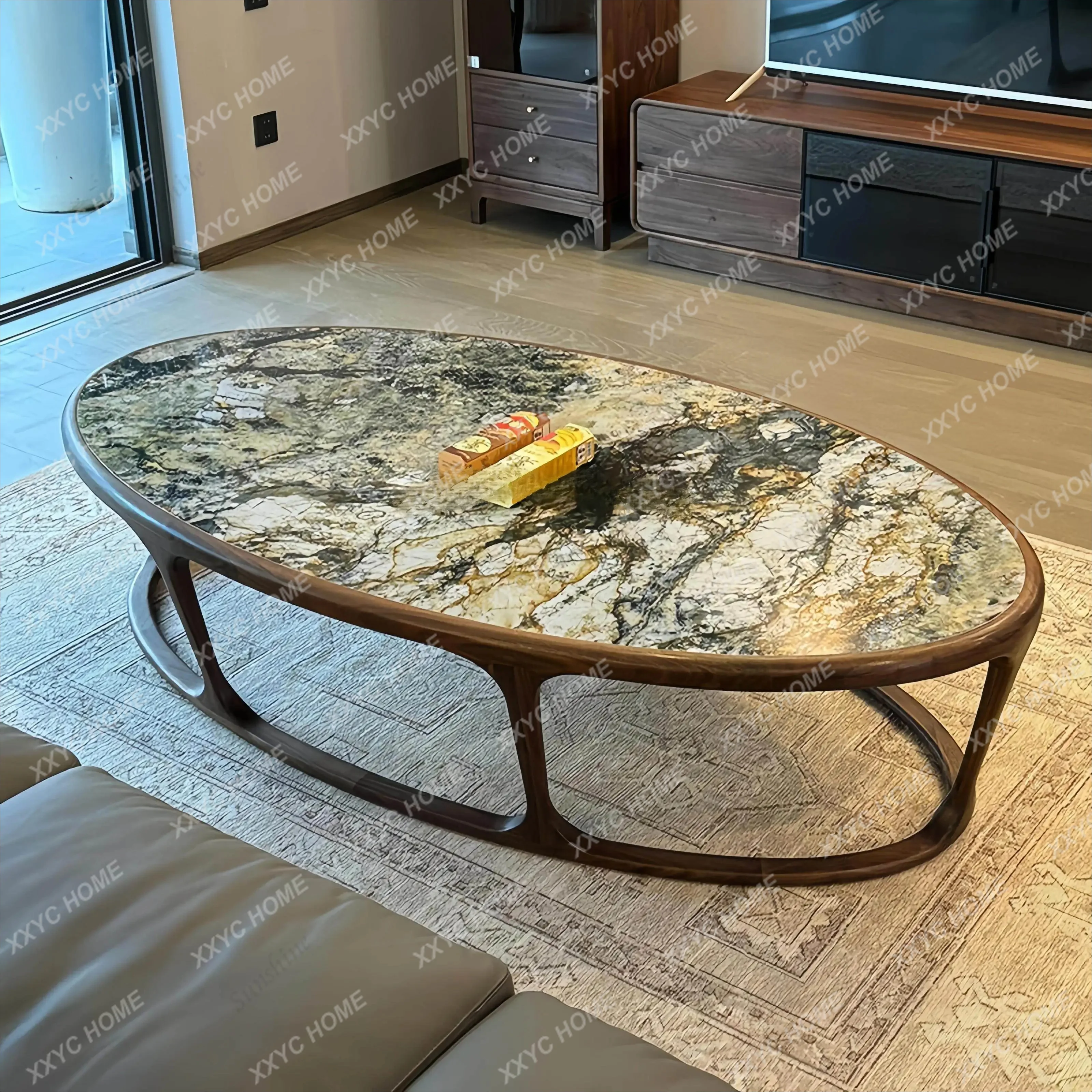 solid wood coffee table simple round sofa long coffee table
solid wood coffee table simple round sofa long coffee table