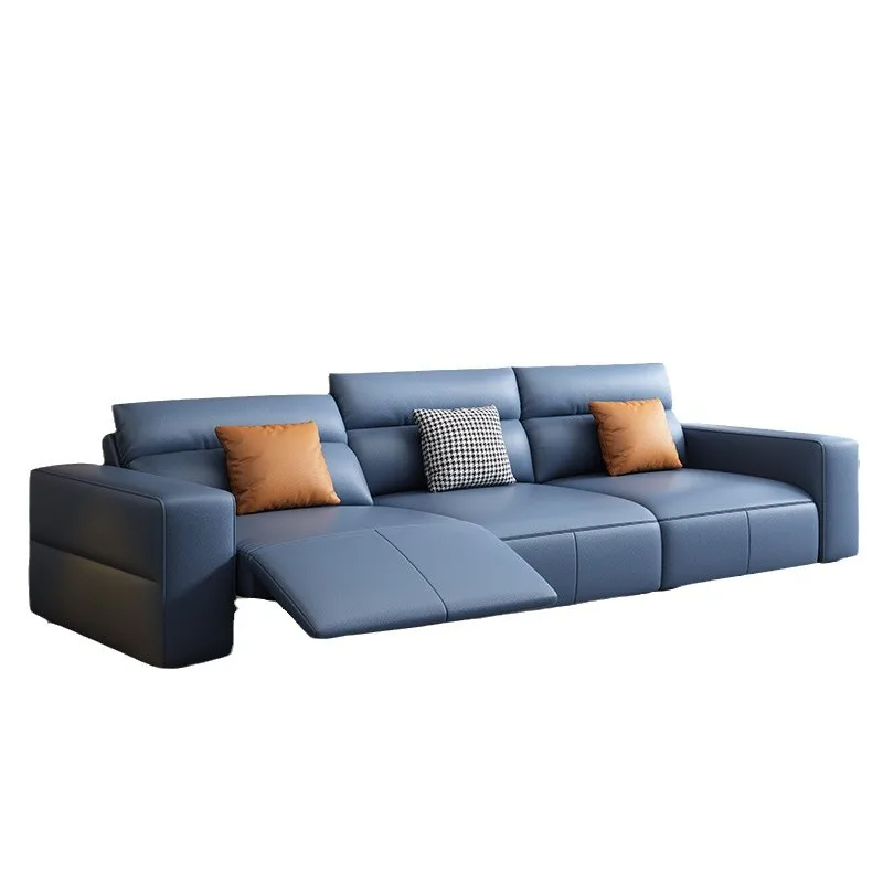 Leather sofa zero against the wall space capsule modern simple straight row modern living room functional sofa
Leather sofa zero against the wall space capsule modern simple straight row modern living room functional sofa