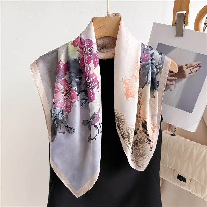 70cm Silk Feeling Square Scarf Women Satin Bandana Print Scarves Head Band Fashion Lady Hair Shawl Wrap Female Neckerchief Hijab
70cm Silk Feeling Square Scarf Women Satin Bandana Print Scarves Head Band Fashion Lady Hair Shawl Wrap Female Neckerchief Hijab
