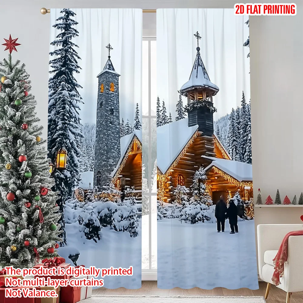 2pcs 2D flat printing Merry Christmas Popular Party Window Curtains Cottage Church Durable Polyester Without Electricity Holiday
2pcs 2D flat printing Merry Christmas Popular Party Window Curtains Cottage Church Durable Polyester Without Electricity Holiday