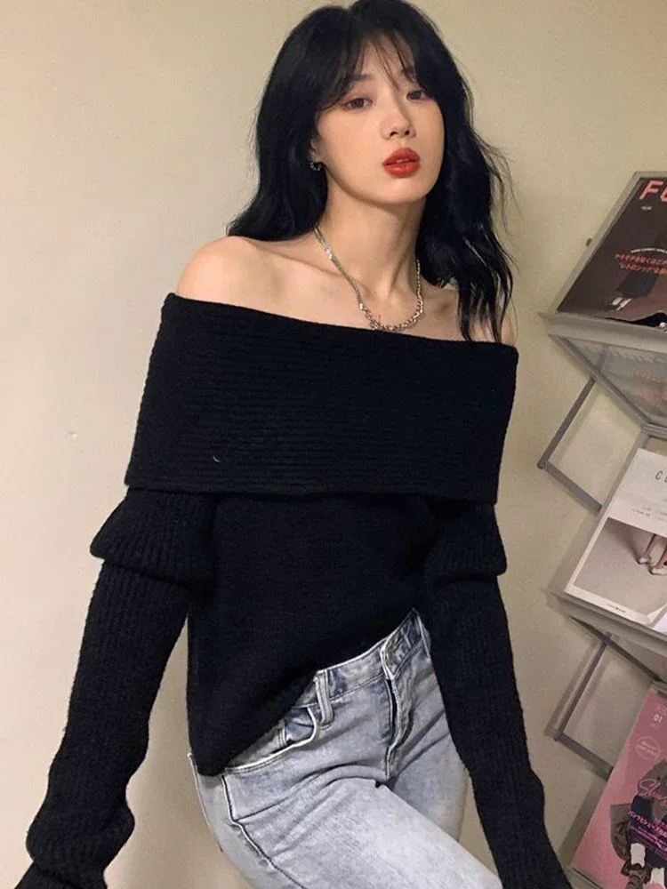 Off Shoulder Casual Warm Knitwear Jumper Tops Winter Elegant Knitted Sweater Women Korean Fashion Slim Pullover Female Autumn
Off Shoulder Casual Warm Knitwear Jumper Tops Winter Elegant Knitted Sweater Women Korean Fashion Slim Pullover Female Autumn