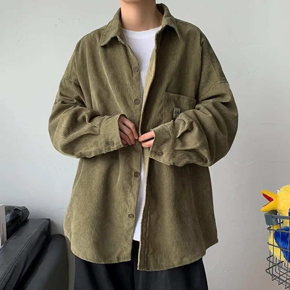 Corduroy Shirts For Men Long Sleeve Black Shirt Spring Summer Korean Streetwear Clothes Unisex Fashion Casual Oversize Shirt
Corduroy Shirts For Men Long Sleeve Black Shirt Spring Summer Korean Streetwear Clothes Unisex Fashion Casual Oversize Shirt