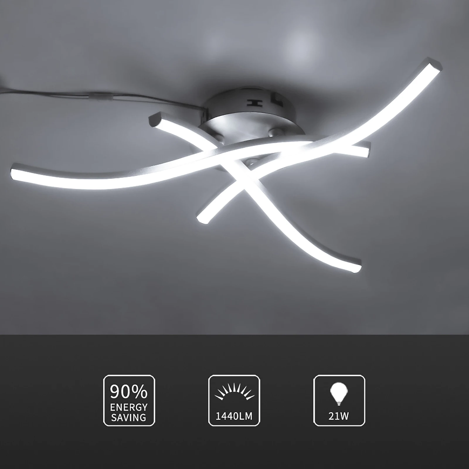 LED Ceiling Light Kitchen Modern Ceiling Light Waved Pendant Lamps Living Room White 3000K Ceiling Light For Living Room Bedroom
LED Ceiling Light Kitchen Modern Ceiling Light Waved Pendant Lamps Living Room White 3000K Ceiling Light For Living Room Bedroom