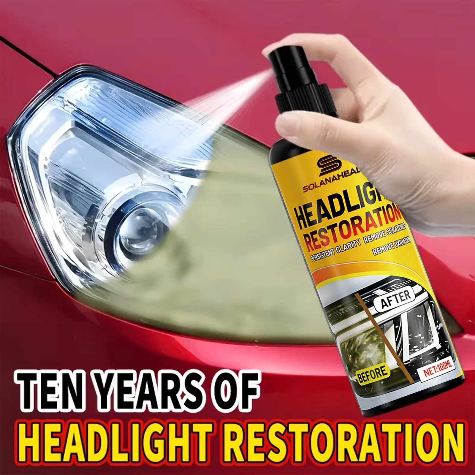 Headlight Restoration Polish Kit - Removes Yellowing & Oxidation, Restores Clarity to Foggy Headlights, Long-Lasting Protection
Headlight Restoration Polish Kit - Removes Yellowing & Oxidation, Restores Clarity to Foggy Headlights, Long-Lasting Protection