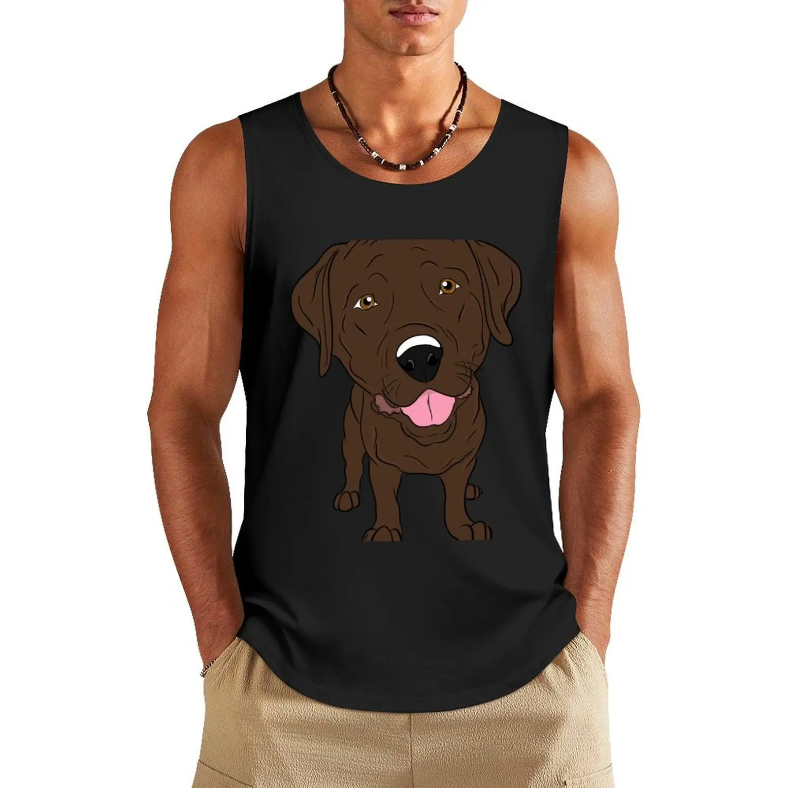 Happy Chocolate Labrador Tank Top gym clothes for man gym clothing Gym T-shirts for men
Happy Chocolate Labrador Tank Top gym clothes for man gym clothing Gym T-shirts for men