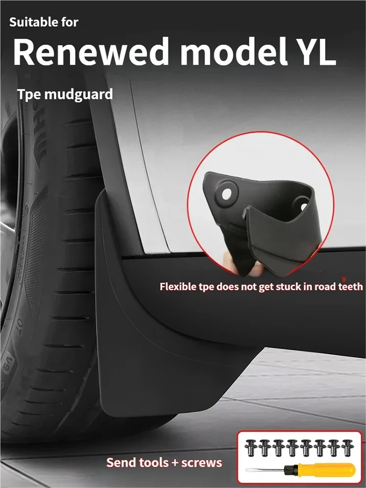 Protect Paint Mud Flap For Tesla Refreshed Model YL 2025 2026 Mud Flaps Tire Splash Guard All Weather Car Mudflap Accessories
Protect Paint Mud Flap For Tesla Refreshed Model YL 2025 2026 Mud Flaps Tire Splash Guard All Weather Car Mudflap Accessories