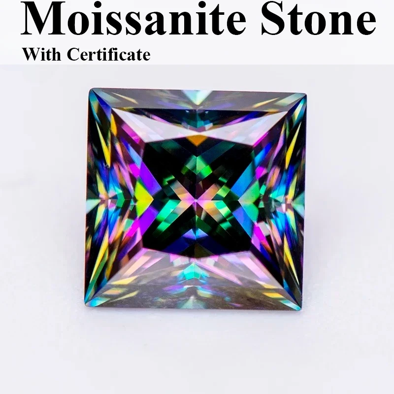 Top Moissanite Stone Rainbow Green Color Princess Cut Lab Grown Diamond For Charms DIY Jewelry Making Materials With Certifi
Top Moissanite Stone Rainbow Green Color Princess Cut Lab Grown Diamond For Charms DIY Jewelry Making Materials With Certifi