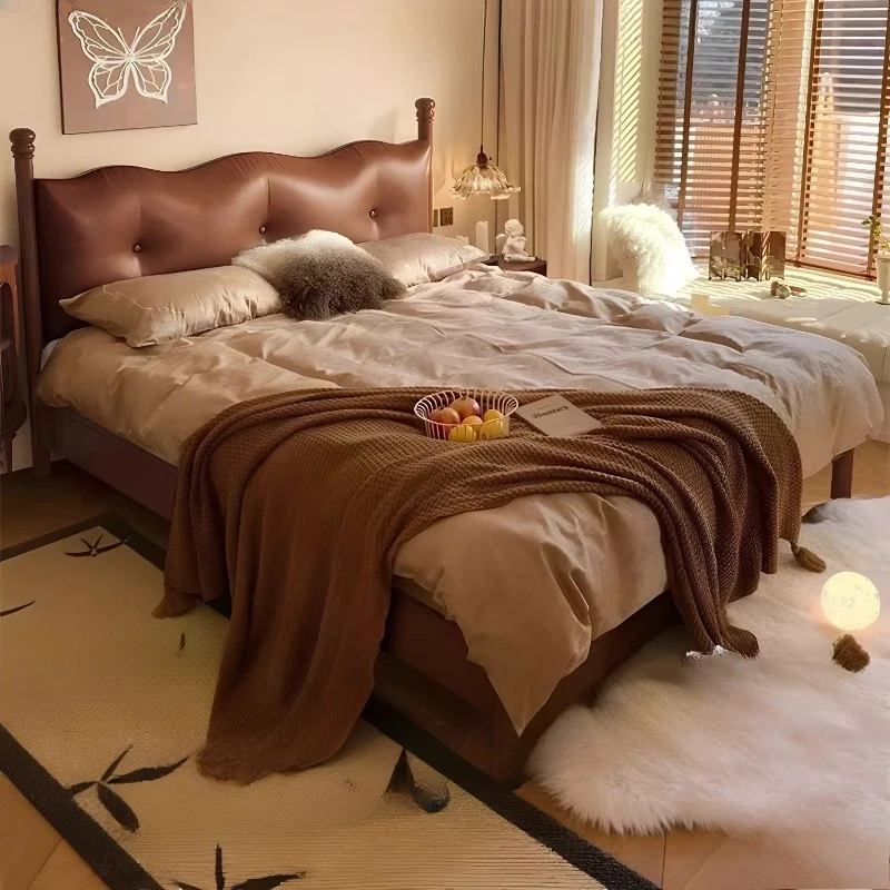 Retro French bed, solid wood bed
Retro French bed, solid wood bed