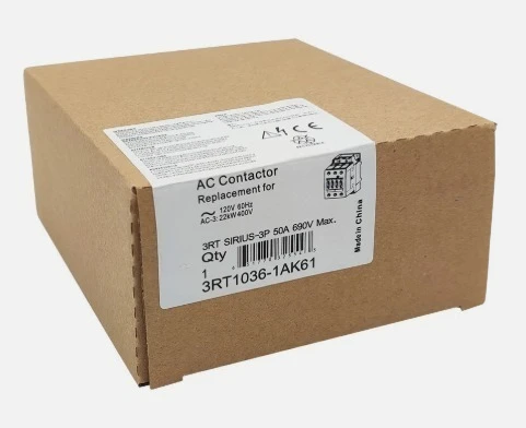Brand new 3RT1036-1AK60 3RT1036 1AK60 AC contactor 120V coil 50A Fast delivery
Brand new 3RT1036-1AK60 3RT1036 1AK60 AC contactor 120V coil 50A Fast delivery
