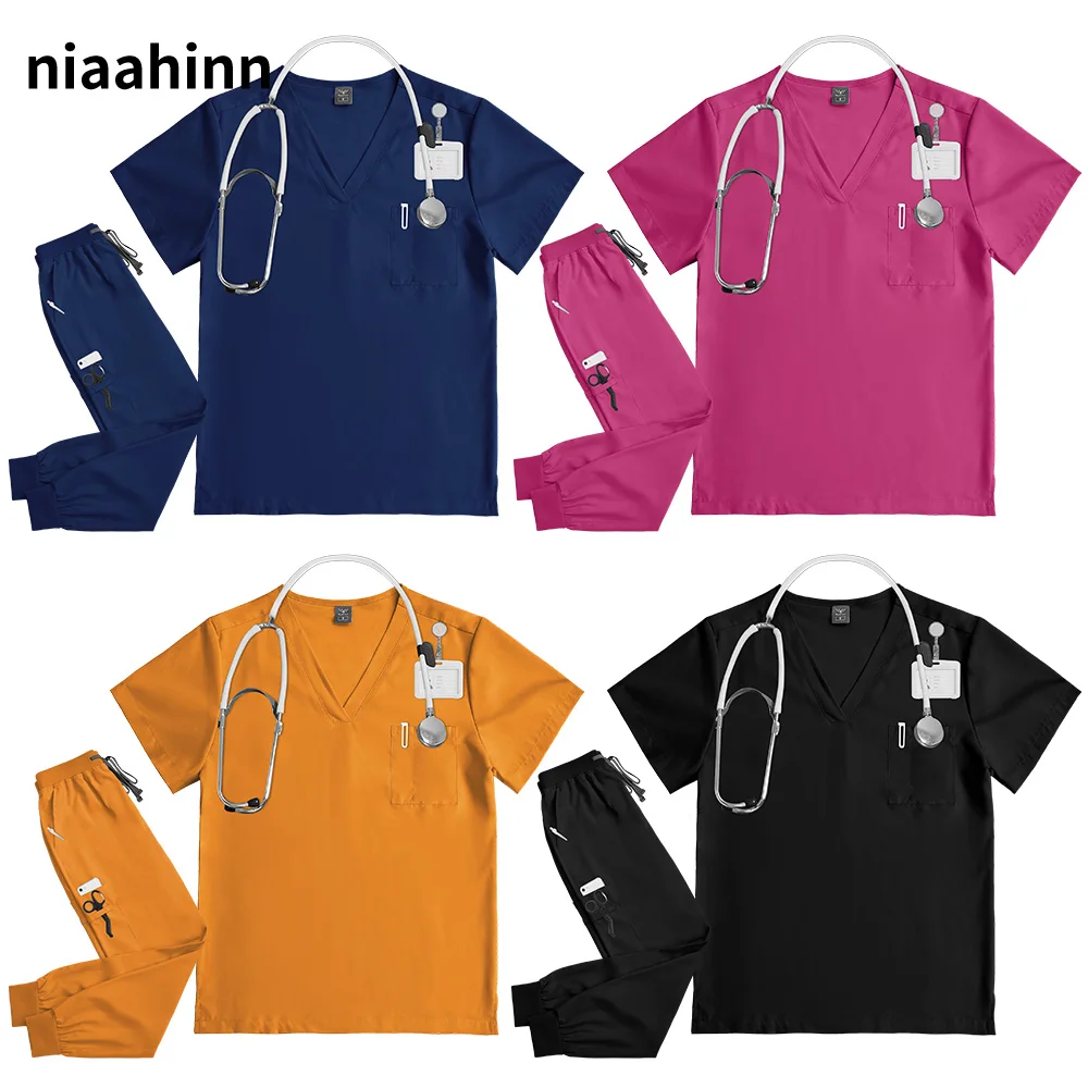 Medical Set Doctor Nurse Suits Women Beauty Salon Work Clothes Scrub Tops Pants Workwear Unisex Dentist Medical Uniform Slim Fit
Medical Set Doctor Nurse Suits Women Beauty Salon Work Clothes Scrub Tops Pants Workwear Unisex Dentist Medical Uniform Slim Fit