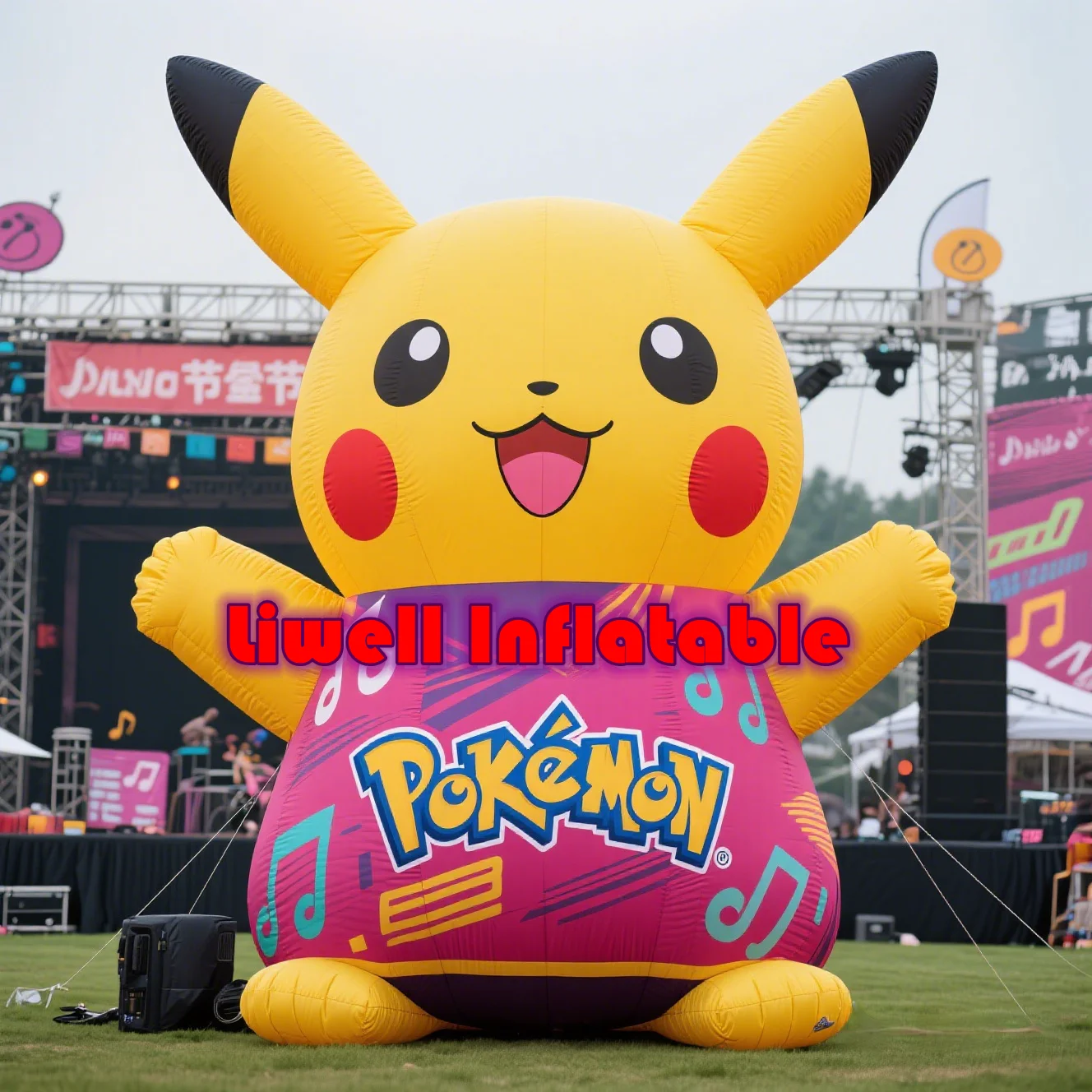 Гигантская надувная фигура Пикачу для музыкального фестиваля, рекламная, для использования в помещении и на улице, надувное украшение для мероприятий и вечеринок
Гигантская надувная фигура Пикачу для музыкального фестиваля, рекламная, для использования в помещении и на улице, надувное украшение для мероприятий и вечеринок