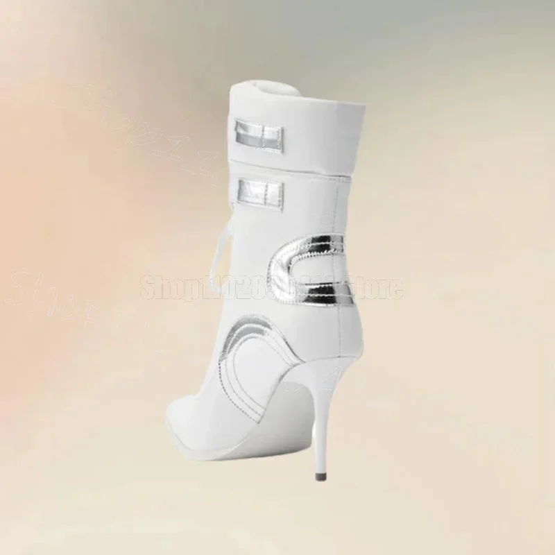 White Sewing Design Cross Tied Pointed Toe Boots Lace Up Women Shoes Thin High Heels New Party Dating 2026 Zapatos Para Mujere
White Sewing Design Cross Tied Pointed Toe Boots Lace Up Women Shoes Thin High Heels New Party Dating 2026 Zapatos Para Mujere