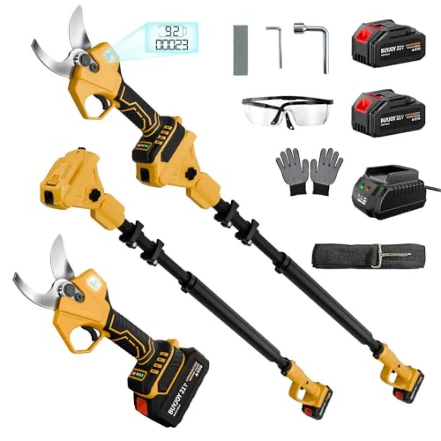 Garden flower pruning: SK5 steel black-gray 2-in-1 cordless pole pruners with brushless motor 1.6 cutting diameter 2x4.0Ah batt
Garden flower pruning: SK5 steel black-gray 2-in-1 cordless pole pruners with brushless motor 1.6 cutting diameter 2x4.0Ah batt
