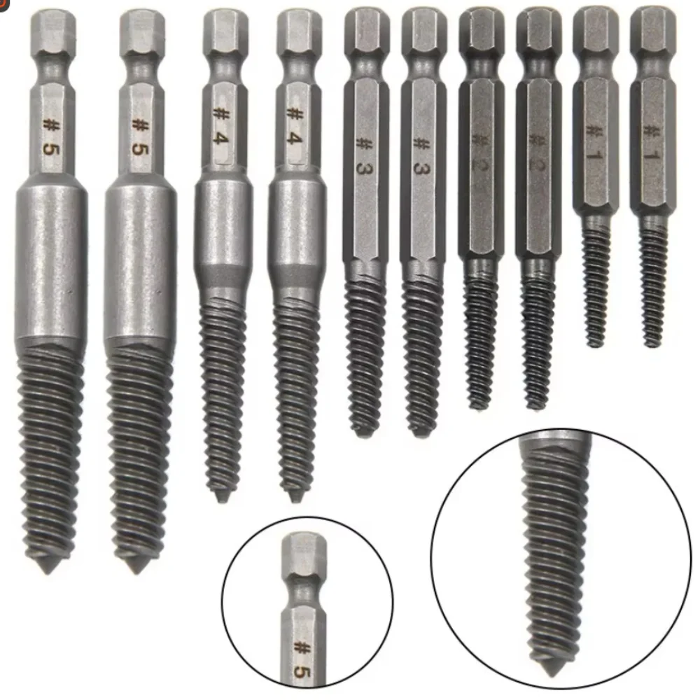 5pc/10pc Hexagonal Shank Screw Extractor Set – Broken Screw Remover Tool for Electric Drill, Damaged Screw Removal Kit
5pc/10pc Hexagonal Shank Screw Extractor Set – Broken Screw Remover Tool for Electric Drill, Damaged Screw Removal Kit
