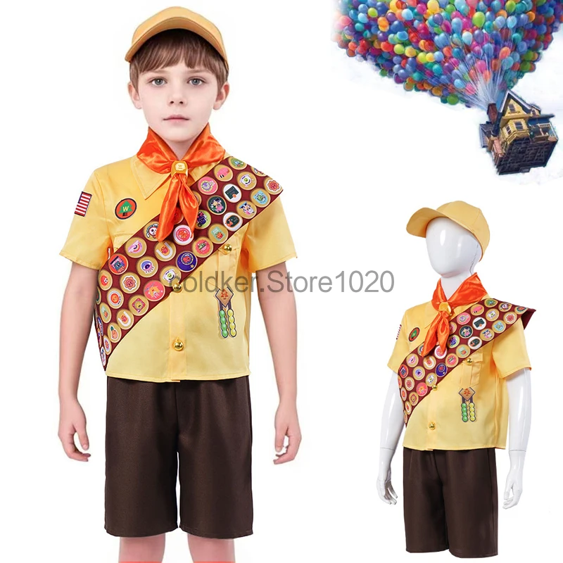 New Kids Wilderness Explorers Costume Boys Russell Cosplay Shirt Shorts with Hat Children Halloween Carnival Party Outfits
New Kids Wilderness Explorers Costume Boys Russell Cosplay Shirt Shorts with Hat Children Halloween Carnival Party Outfits