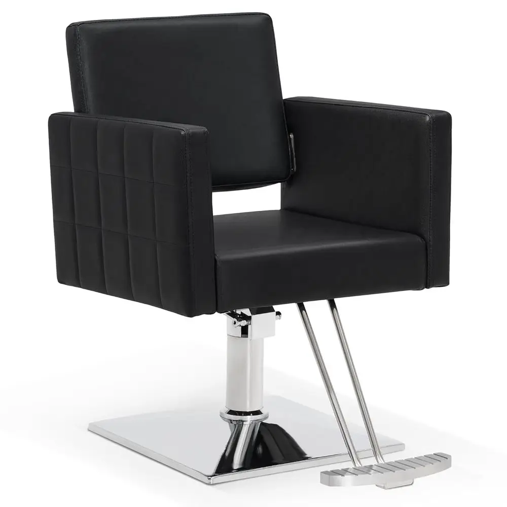 Hydraulic Stylist Chair, Adjustable, PVC Leather, 360 Swivel, Barbershop & Home Use, Black
Hydraulic Stylist Chair, Adjustable, PVC Leather, 360 Swivel, Barbershop & Home Use, Black