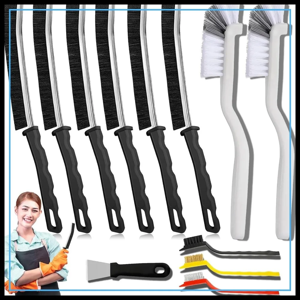 12-Pack Crevice Cleaning Brush Set, Hard Bristle Scrubbers for Grout, Tracks & Shower Doors, Deep Home Essentials
12-Pack Crevice Cleaning Brush Set, Hard Bristle Scrubbers for Grout, Tracks & Shower Doors, Deep Home Essentials