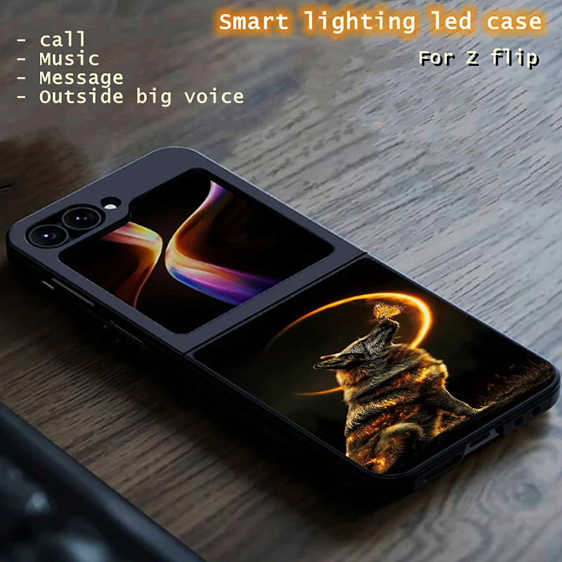 Cartoon Animal Flash Phone Case For Samsung Galaxy Z Flip 7 6 5 4 Cover Wolf Butterfly Glass Cases Flip5 Flip6 Flip7 LED Capa
Cartoon Animal Flash Phone Case For Samsung Galaxy Z Flip 7 6 5 4 Cover Wolf Butterfly Glass Cases Flip5 Flip6 Flip7 LED Capa