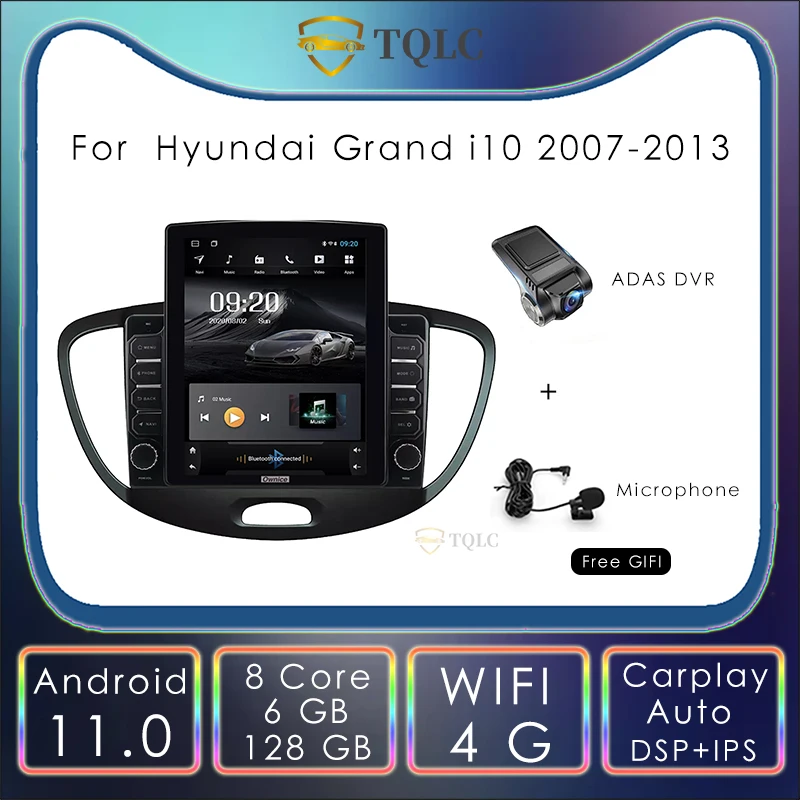 6+128 4G Android Car Radio Player Tesla Style Vertical For Hyundai Grand i10 2007-2013 Carplay DVD Multimedia Stereo Auto Radio
6+128 4G Android Car Radio Player Tesla Style Vertical For Hyundai Grand i10 2007-2013 Carplay DVD Multimedia Stereo Auto Radio