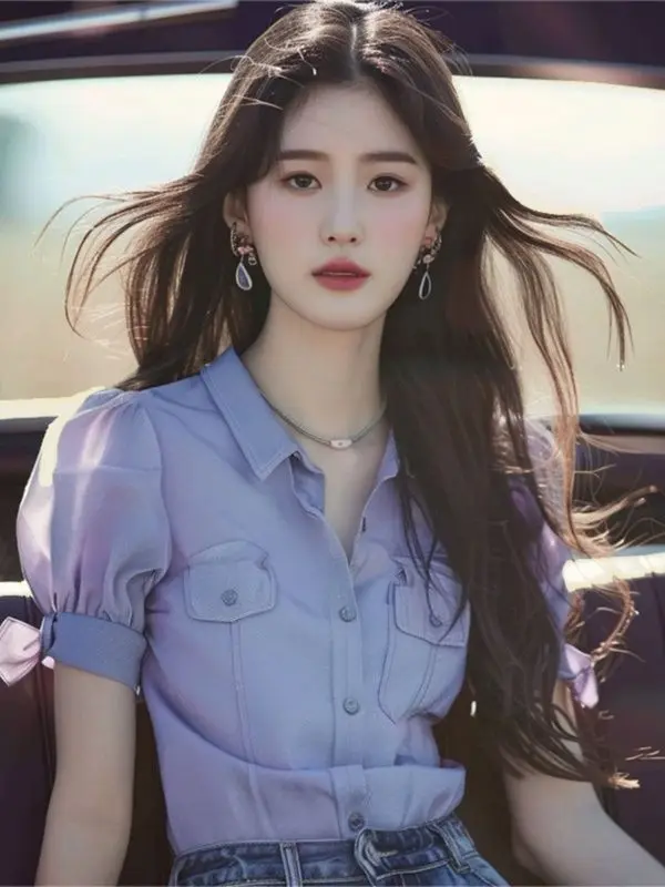 New Summer Style Trend Beautiful Retro High-end Chic Short Puff Sleeve Versatile Shirt JJ156
New Summer Style Trend Beautiful Retro High-end Chic Short Puff Sleeve Versatile Shirt JJ156