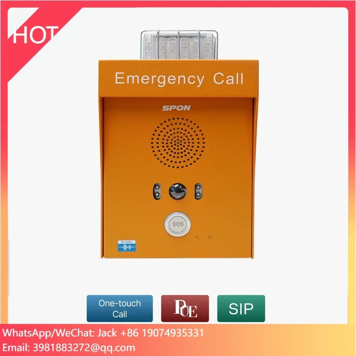 SPON Highway SOS Emergency Phone Industry Intercom for Factory, Highway, School Emergency Alarm System Mining Intercom
SPON Highway SOS Emergency Phone Industry Intercom for Factory, Highway, School Emergency Alarm System Mining Intercom