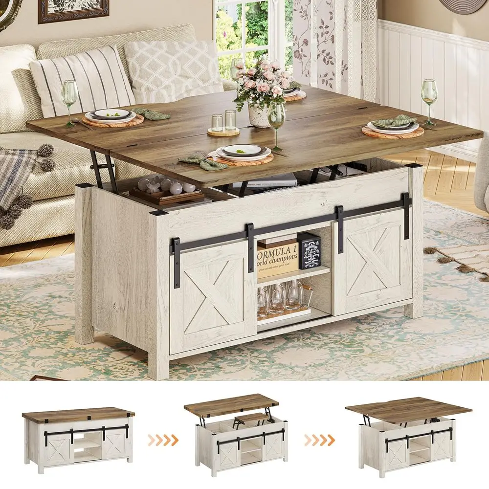 Lift Top Coffee Table, 4 in 1 MultiFunction Convertible Coffee Tables with Storage and Hidden Compartment, Farmhouse Coffee Tab
Lift Top Coffee Table, 4 in 1 MultiFunction Convertible Coffee Tables with Storage and Hidden Compartment, Farmhouse Coffee Tab