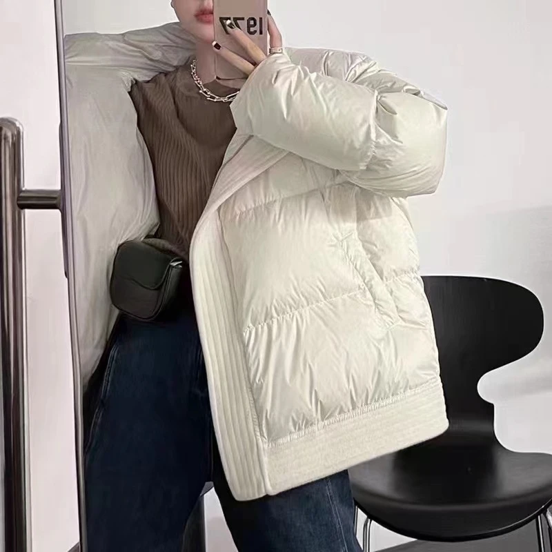 Women's Down Jacket with Stand-up Collar, Thick Loose Parker, Patchwork, Simple, Trendy, High Street, Winter Outerwear, New
Women's Down Jacket with Stand-up Collar, Thick Loose Parker, Patchwork, Simple, Trendy, High Street, Winter Outerwear, New